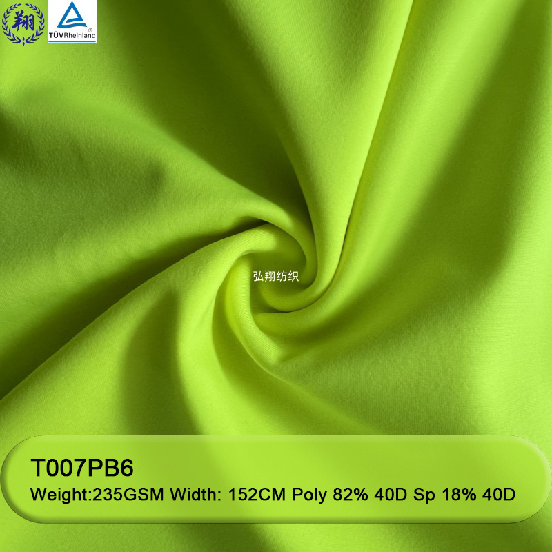 Fluorescent Color T007PB6 82% Polyester 18% Spandex Swimwear Maillot Fabric