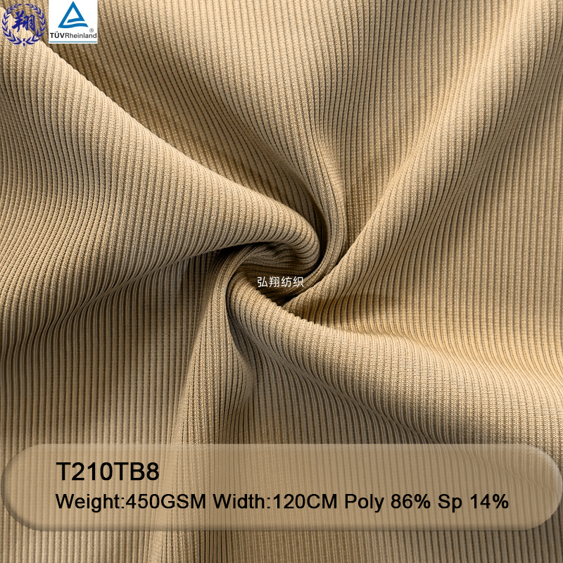 450GSM Heavy Weight Fabric T210TB8 86% Polyester 14% Spandex Outdoor Wear Sportswear Fabric