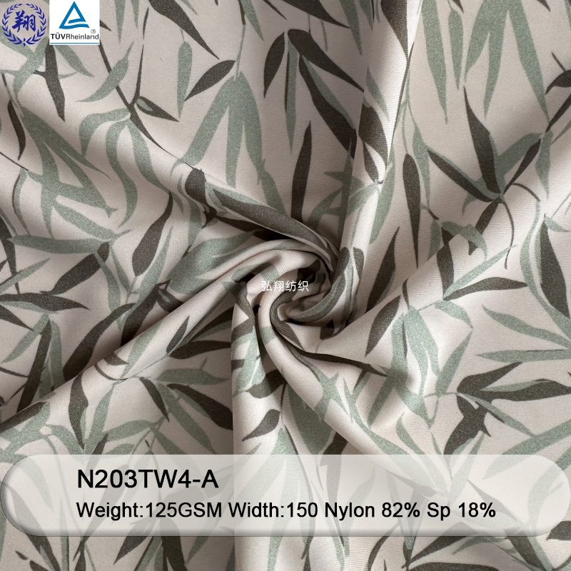 Pattern Customized 125GSM Print N203TW4-A 82% Nylon 18% Spandex For Sportswear Swimwear Fabric