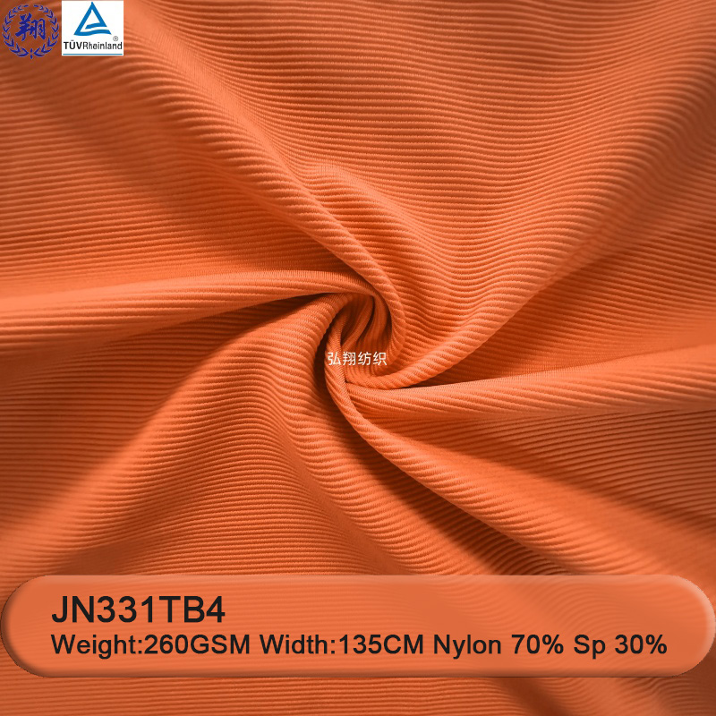 High Stretched 260GSM Jacquard Fabric  JN331TB4 70% Polyester 30% Spandex Fabric Weft Knitted For Underwear