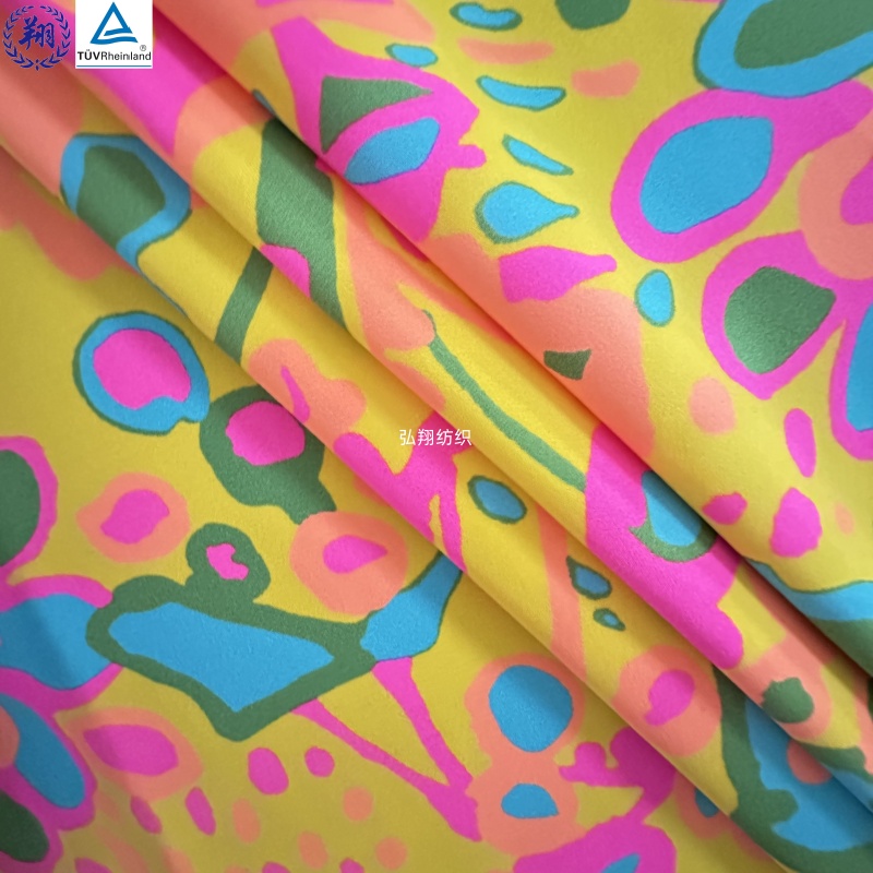 Hot Sale 200GSM N352PW6-9-A 82% Recycle Nylon 18% Spandex  For Swimwear Underwear Fabric