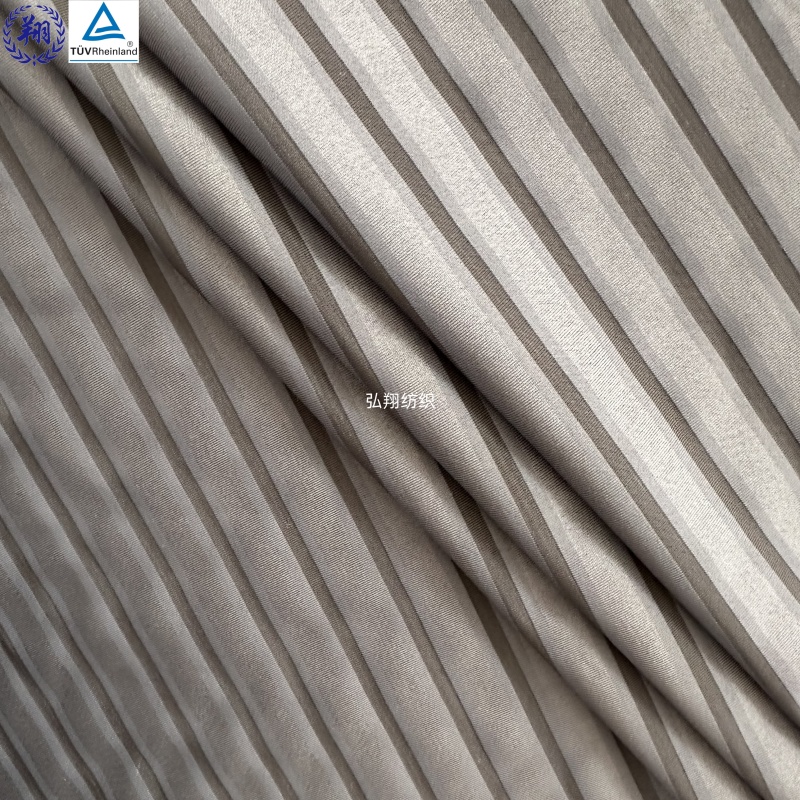 160GSM Metal Stripe Design N342TW6 85% Nylon 15% Spandex Fabric For Fashion Wear Sportswear