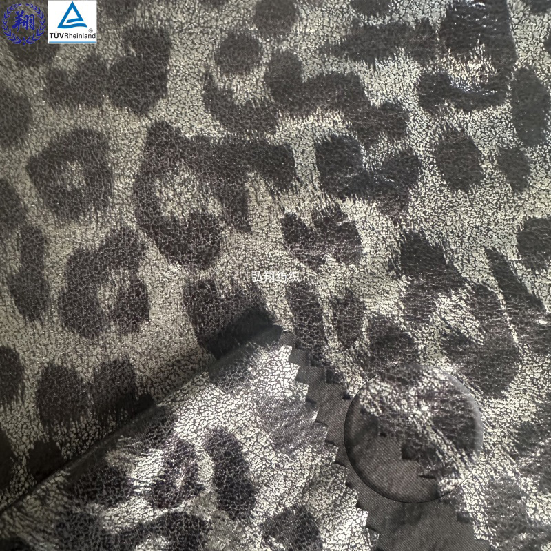 Weft Knitted 120GSM Foil Print Fabric T001TB6-E 86% Polyester 14% Spandex For Dress Swimwear Fabric