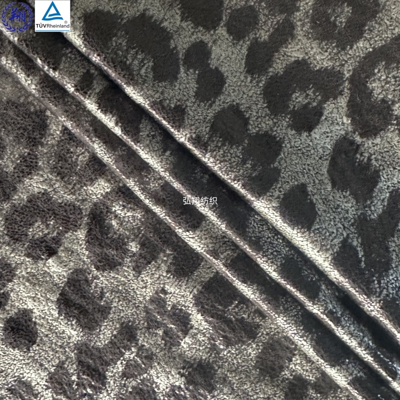 Weft Knitted 120GSM Foil Print Fabric T001TB6-E 86% Polyester 14% Spandex For Dress Swimwear Fabric