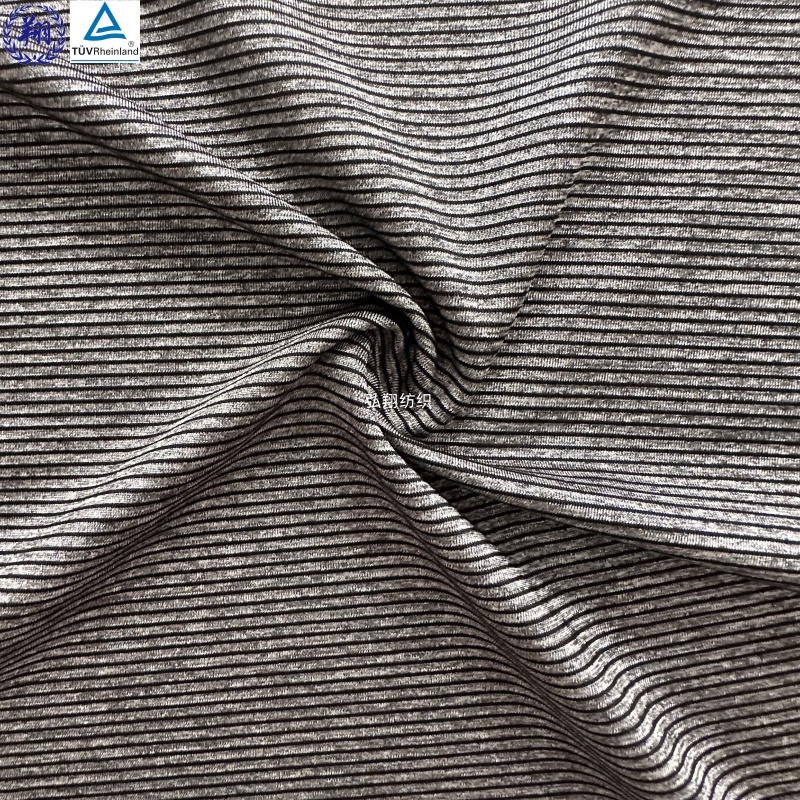 Stripes Fabric 160GSM SC0123 43% Nylon 49% Polyester 8% Spandex Fabric for Sportswear Underwear